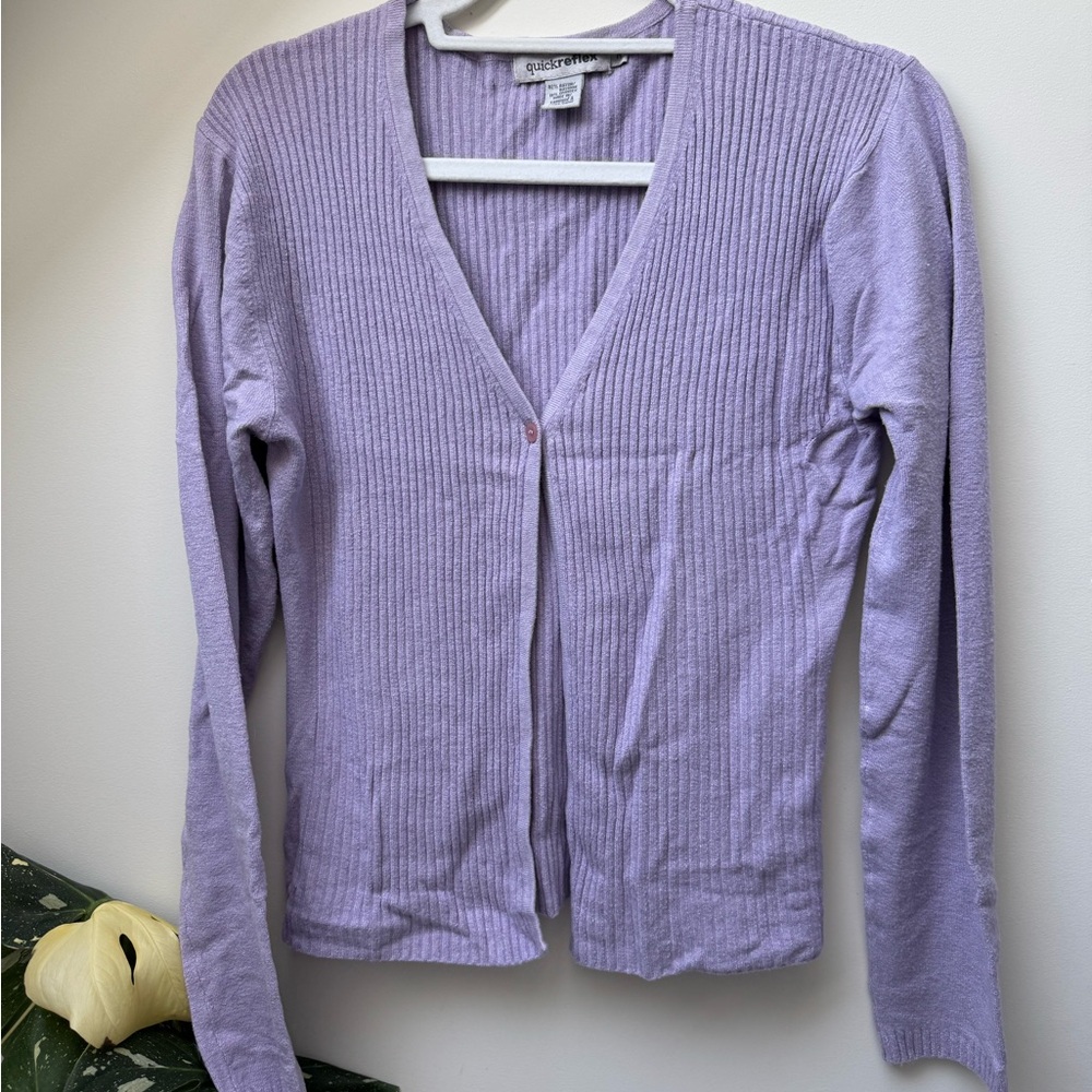 Reflex Women's Light Purple Cardigan Sweater